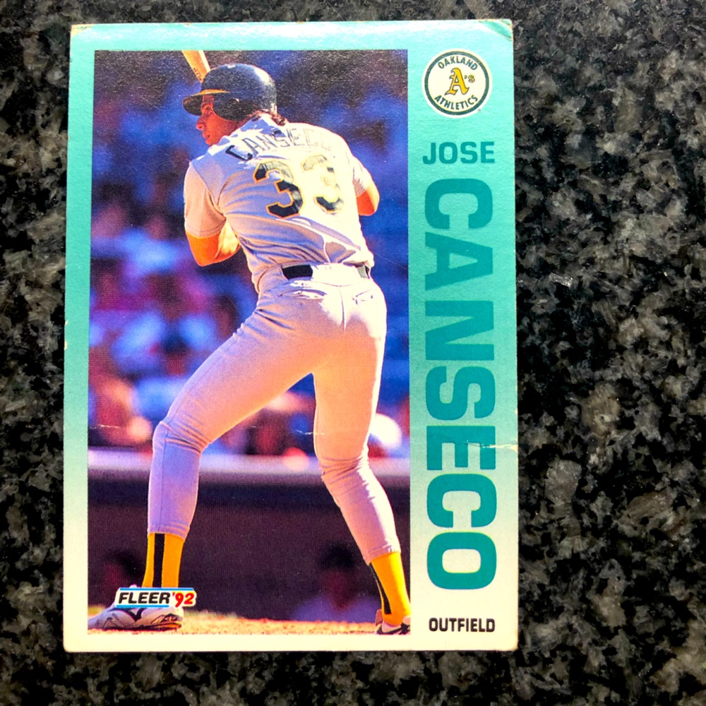Jose Canseco Fleer 1992 #252 baseball card!!